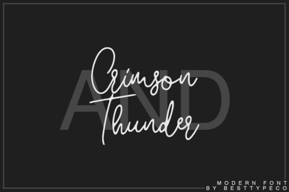 Crimson and Thunder: A Handwritten Font That Feels Like a First Draft—But Polished