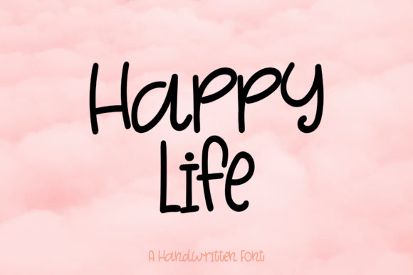 Happy Life Handwritten Font for Crafters & Sellers