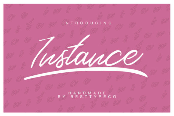 Instance: A Brushed Handwritten Font That Speaks Before You Scroll
