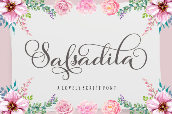 Salsadila: A Romantic Script Font for Handmade Labels & Wedding Stationery