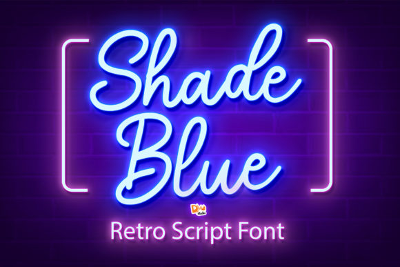 Shade Blue: A Retro Script Font That Sells Your Handmade Goods