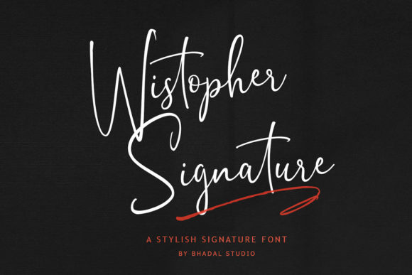 Wistopher Signature: A Thoughtful Handwritten Font for Editorial Moments
